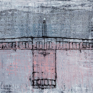 2015-Encuentro con la nube, Óleo sobre tela
100 x 190 cm