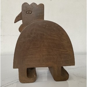 2025-Gallo del amanecer, Escultura en bronce, 24 x 19 x 10.2 cm