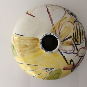 Florero 14 x 30 cm, cerámica (vista superior)