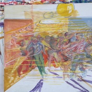 Bailongo, temple sobre tela, 80 x 95 cm